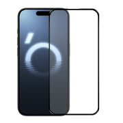 For iPhone 16 Pro Max NORTHJO A++ Screen Protector Full Glue Silk Printing Tempered Glass Film(Black)