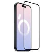 For iPhone 16 Plus NORTHJO A++ Screen Protector Full Glue Silk Printing Tempered Glass Film(Black)