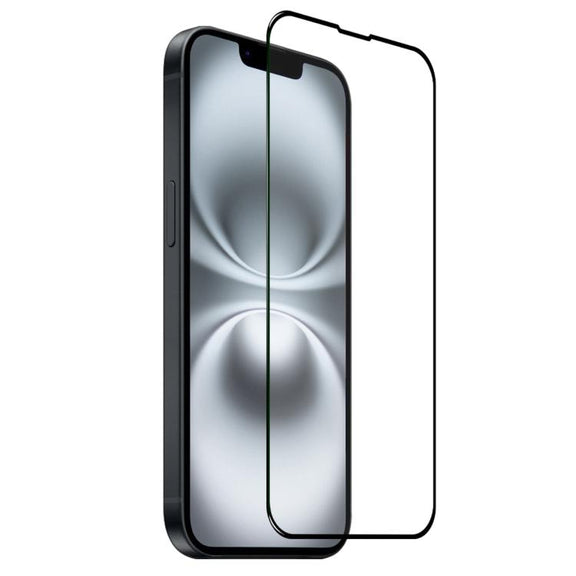 For iPhone 16e NORTHJO A++ Screen Protector Full Glue Silk Printing Tempered Glass Film(Black)