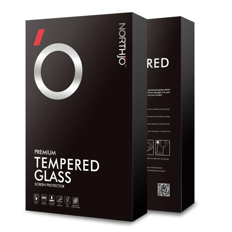 For iPhone 16e NORTHJO A++ Screen Protector Full Glue Silk Printing Tempered Glass Film(Black)