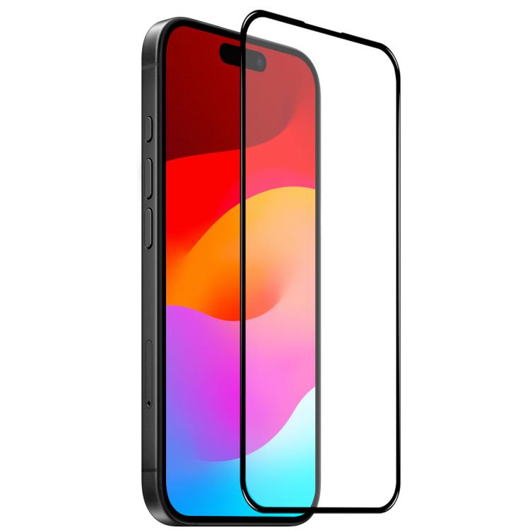 For iPhone 17 Air NORTHJO A++ Screen Protector Full Glue Silk Printing Tempered Glass Film(Black)