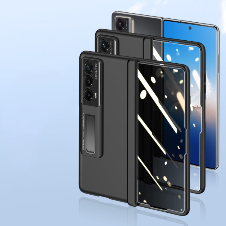 For Honor Magic Vs2 Skin-sensitive Case-film Integral Hinge Shockproof Phone Case(Black)