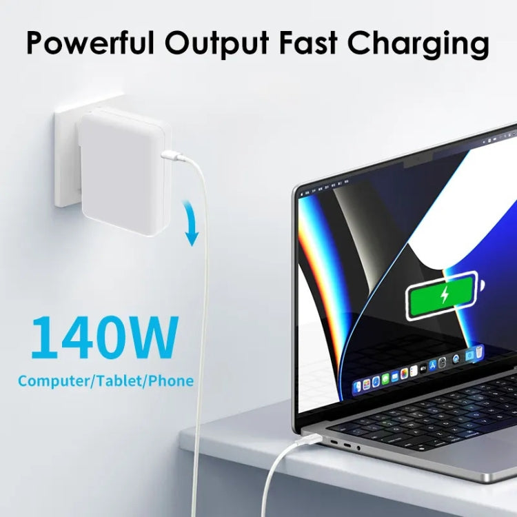 PD3.1 140W USB-C PD Laptop Power Adapter for Apple M1 / M2 MacBook Series EU Plug