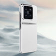 For Xiaomi 14 Electroplating Plain-leather All-inclusive Shockproof Phone Case(White) - 14 Cases by PMC TechLife | Online Shopping South Africa | PMC TechLife