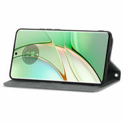For Motorola Edge 2024 Retro Skin Feel Magnetic Flip Leather Phone Case(Grey)