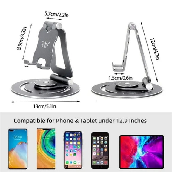 G60 Portable Folding 360-Degree Rotating Desktop Phone Tablet Holder(Red)