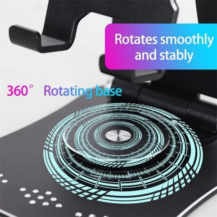 G61 Portable Folding 360-Degree Rotating Desktop Phone Holder(Black)