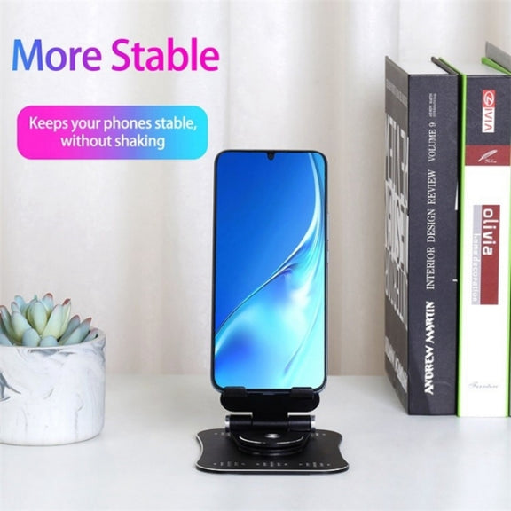 G61 Portable Folding 360-Degree Rotating Desktop Phone Holder(Black)