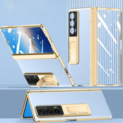 For Honor Magic Vs2 Electroplated Case-film Integral Hinge Shockproof Phone Case(Blue)