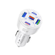 TE-P50 65W PD30W Type-C x 2 + USB x 3 Multi Port Car Charger(White) - Car Charger by PMC TechLife | Online Shopping South Africa | PMC TechLife | Buy Now Pay Later Mobicred