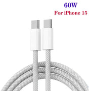 TE-P50 65W PD30W Type-C x 2 + USB x 3 Multi Port Car Charger with 1m Type-C to Type-C Data Cable(White)