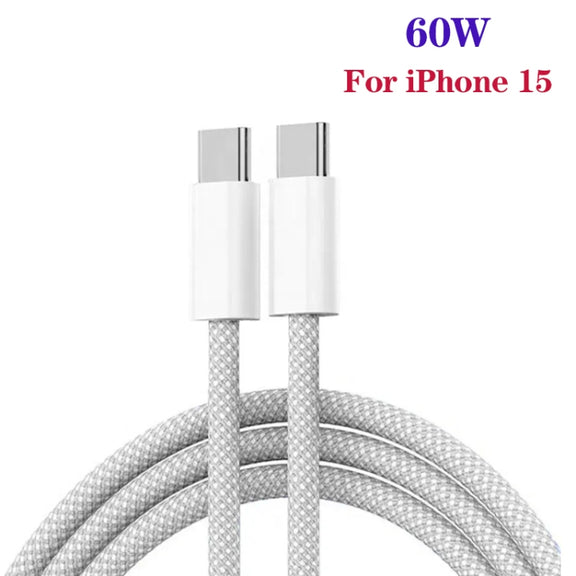 TE-P50 65W PD30W Type-C x 2 + USB x 3 Multi Port Car Charger with 1m Type-C to Type-C Data Cable(White)
