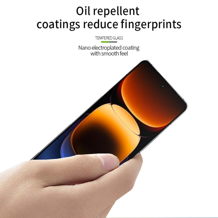 For vivo iQOO 12 MOFI 9H 2.5D Full Screen Tempered Glass Film(Black)
