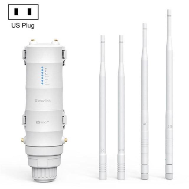 WAVLINK WN572HE4D AC1200 4G LTE WiFi Dual Band 4 Detachable Antennas Router, Plug:US Plug