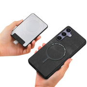 For Samsung Galaxy S25 5G Retro Splitable Magnetic Card Bag Leather Phone Case(Black)