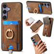 For Samsung Galaxy S25+ 5G Retro Splitable Magnetic Card Bag Leather Phone Case(Brown) - Galaxy Phone Cases by PMC Jewellery | Online Shopping South Africa | PMC Jewellery | Buy Now Pay Later Mobicred