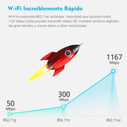 WAVLINK WN579X3 With 5dBi Antennas AC1200 Wireless Router 2.4G / 5G Dual Band WiFi Repeater, Plug:EU Plug