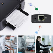 WAVLINK NU72P11 100Mbps Network Print Server USB 2.0 Network Printer Power Adapter(UK Plug)
