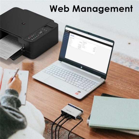 WAVLINK NU516U1 USB2.0 Wireless Printer Server With 10 / 100Mbps LAN / Bridge WiFi(US Plug)