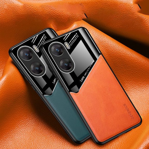 For vivo V29e Global All-inclusive Leather Organic Glass Phone Case(Green)