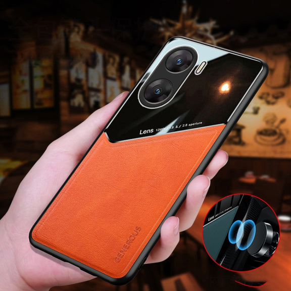 For vivo V29e Global All-inclusive Leather Organic Glass Phone Case(Green)
