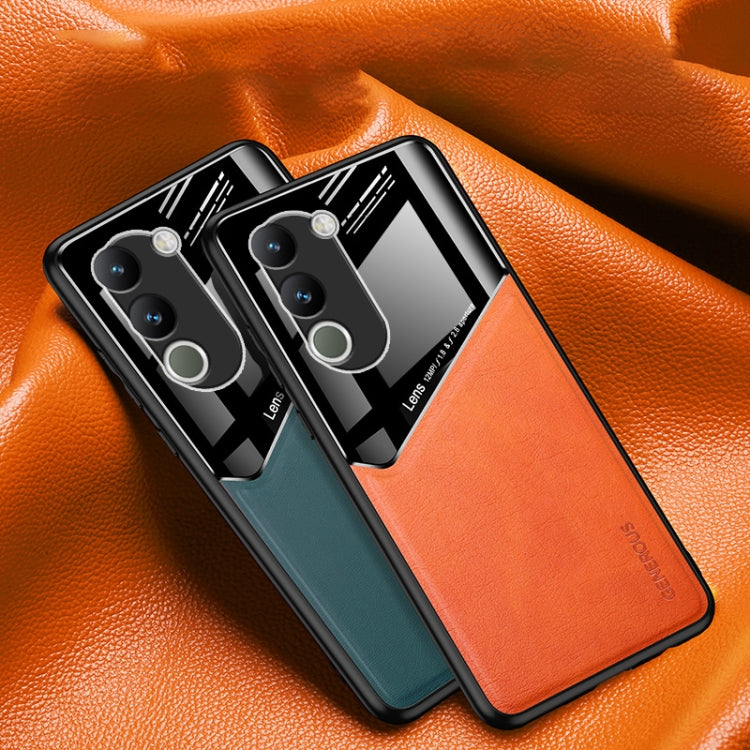 For vivo Y200 Global All-inclusive Leather Organic Glass Phone Case(Green)
