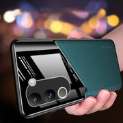 For vivo Y200 Global All-inclusive Leather Organic Glass Phone Case(Green)