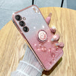 For Samsung Galaxy S25+ 5G Gradient Glitter Immortal Flower Ring All-inclusive Phone Case(Pink) - Galaxy S25+ 5G Cases by PMC Jewellery | Online Shopping South Africa | PMC Jewellery | Buy Now Pay Later Mobicred