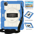For iPad Air 11 2025 / 2024 Silicone Hybrid PC Shockproof Tablet Case with Shoulder Strap(Azure Blue) - iPad Air 11 2025 / 2024 Cases by PMC TechLife | Online Shopping South Africa | PMC TechLife | Buy Now Pay Later Mobicred