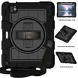 For iPad Air 11 2025 / 2024 Silicone Hybrid PC Shockproof Tablet Case with Shoulder Strap(Black) - iPad Air 11 2025 / 2024 Cases by PMC TechLife | Online Shopping South Africa | PMC TechLife | Buy Now Pay Later Mobicred