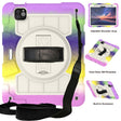 For iPad Air 11 2025 / 2024 Silicone Hybrid PC Shockproof Tablet Case with Shoulder Strap(Colorful Purple) - free shipping - PMC TechLife - Order now!