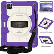For iPad Pro 11 2024 Silicone Hybrid PC Shockproof Tablet Case with Shoulder Strap(Catharanthus Roseus) - iPad Pro 11 2024 Cases by PMC TechLife | Online Shopping South Africa | PMC TechLife | Buy Now Pay Later Mobicred