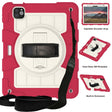 For iPad Pro 11 2024 Silicone Hybrid PC Shockproof Tablet Case with Shoulder Strap(Feifan Magenta) - iPad Pro 11 2024 Cases by PMC TechLife | Online Shopping South Africa | PMC TechLife | Buy Now Pay Later Mobicred