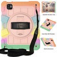 For iPad Pro 11 2024 Silicone Hybrid PC Shockproof Tablet Case with Shoulder Strap(Colorful Gold) - free shipping - PMC TechLife - Order now!