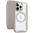 For iPhone 14 Pro MagSafe RFID Blocking Adsorption Flip Leather Phone Case(Khaki) - iPhone 14 Pro Cases by PMC TechLife | Online Shopping South Africa | PMC TechLife