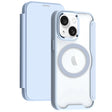 For iPhone 15 MagSafe RFID Blocking Adsorption Flip Leather Phone Case(Blue) - iPhone 15 Cases by PMC TechLife | Online Shopping South Africa | PMC TechLife