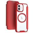 For iPhone 16 RFID Blocking Adsorption Flip MagSafe Leather Phone Case(Red) - free shipping - PMC TechLife - Order now!