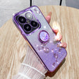 For Xiaomi 14 Pro Gradient Glitter Immortal Flower Ring All-inclusive Phone Case(Purple) - 14 Cases by PMC TechLife | Online Shopping South Africa | PMC TechLife | Buy Now Pay Later Mobicred