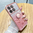 For Xiaomi Redmi K70 Gradient Glitter Immortal Flower Ring All-inclusive Phone Case(Pink) - K70 Cases by PMC TechLife | Online Shopping South Africa | PMC TechLife | Buy Now Pay Later Mobicred