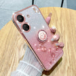 For Xiaomi Redmi 13C 4G Gradient Glitter Immortal Flower Ring All-inclusive Phone Case(Pink) - 13C Cases by PMC TechLife | Online Shopping South Africa | PMC TechLife | Buy Now Pay Later Mobicred