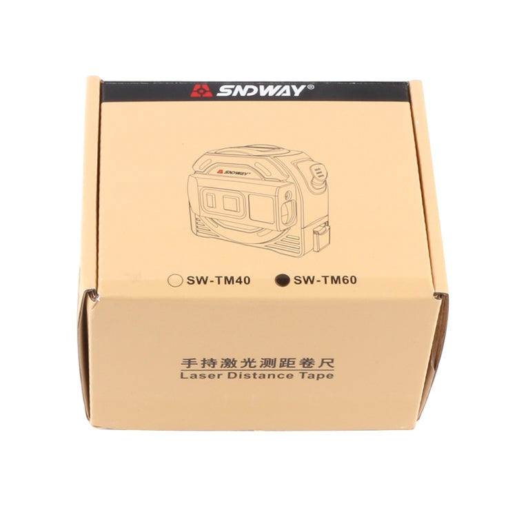 SNDWAY SW-TM60 60m Digital Rangefinder Laser Distance Meter Tape Multi-function Self-Locking Hand Tool Device