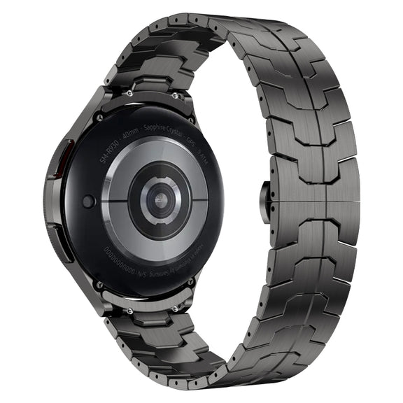 For Samsung Galaxy Watch 5 Pro Lron Man Curved Connection Stainless Steel Watch Band(Gray)
