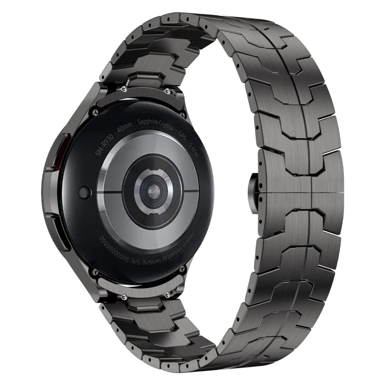 For Samsung Galaxy Watch 5 Pro Lron Man Curved Connection Stainless Steel Watch Band(Gray)