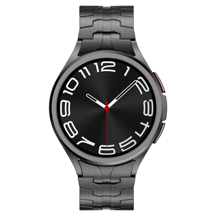 For Samsung Galaxy Watch 5 Pro Lron Man Curved Connection Stainless Steel Watch Band(Gray)