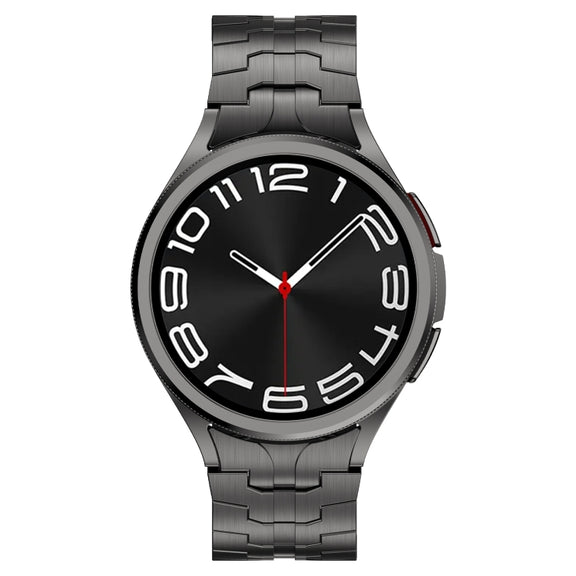 For Samsung Galaxy Watch 5 Pro Lron Man Curved Connection Stainless Steel Watch Band(Gray)