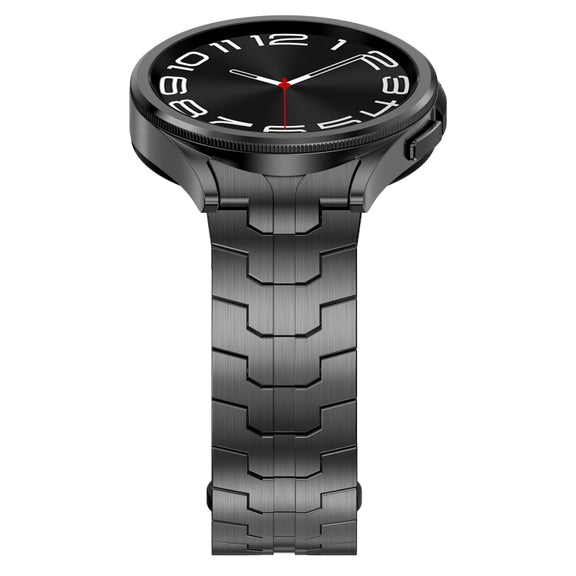For Samsung Galaxy Watch 5 Pro Lron Man Curved Connection Stainless Steel Watch Band(Gray)