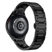 For Samsung Galaxy Watch 6 40 / 44mm Dual Circle Curved Connection Stainless Steel Watch Band(Black)