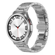 For Samsung Galaxy Watch 5 Pro Dual Circle Curved Connection Stainless Steel Watch Band(Silver) - Watch Bands by PMC TechLife | Online Shopping South Africa | PMC TechLife