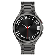 For Samsung Galaxy Watch 4 40 / 44mm Dual Circle Curved Connection Stainless Steel Watch Band(Gray)