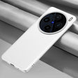 For vivo X100 Plain-leather All-inclusive Shockproof Phone Case(White) - X100 Cases by PMC TechLife | Online Shopping South Africa | PMC TechLife